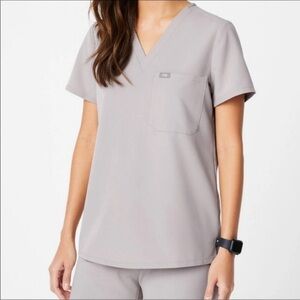 Figs Catarina One-Pocket Scrub Top Slate